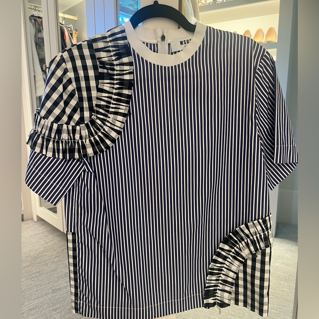 Msgm Checked/Striped Blouse